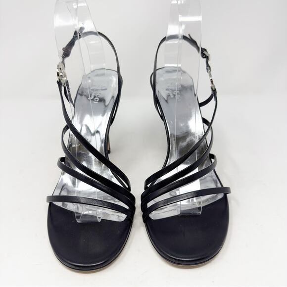 Gucci Strappy GG Sandals Leather Heels Size 39.5 - Picture 3 of 12